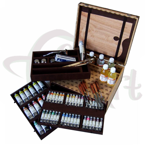 Набор масляных красок Maimeri Artisti Vintage Luxury в деревянном ящике
