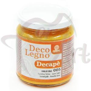 Краска на водной основе с добавлением воска Ferrario Decolegno Decape №05-Желтый солнечный/б.250мл