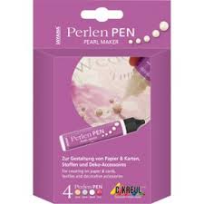Набор акриловых универсальных контуров для создания жемчужин Perlen Pen 4цв.х29мл (золото, серебро, белый, красный)