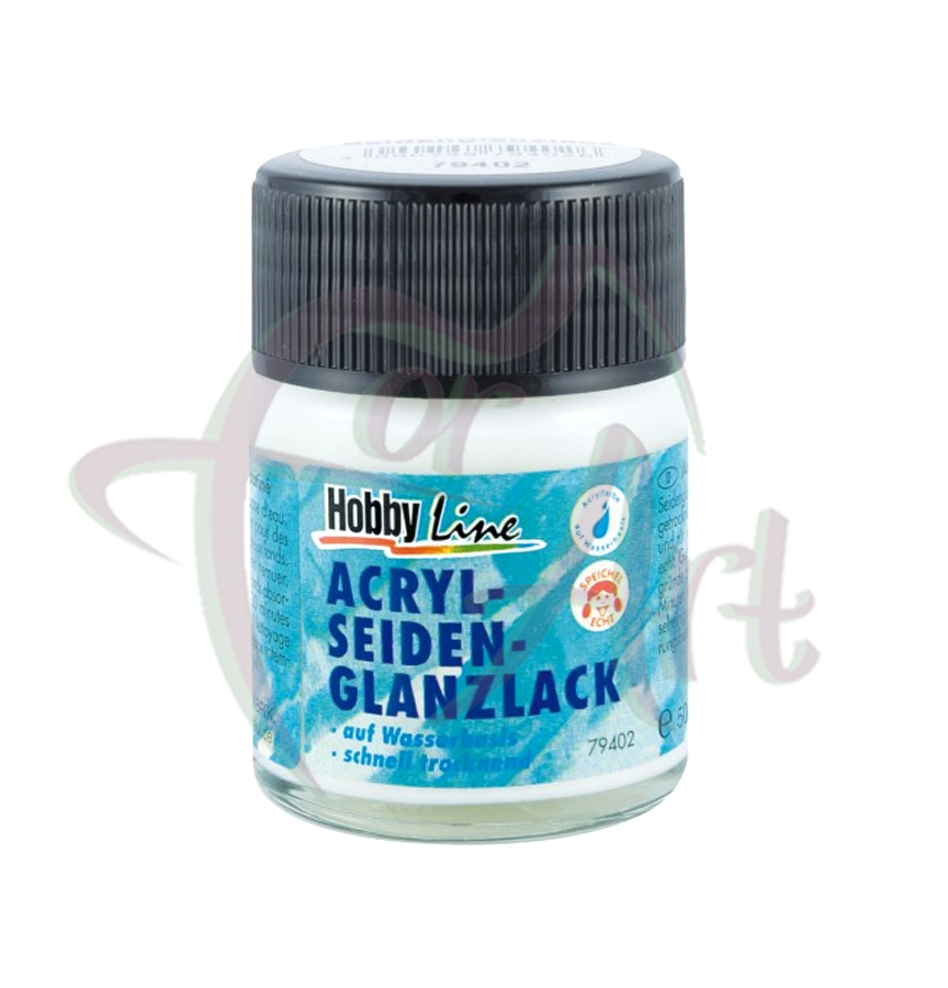 Акриловый бесцветный сатиновый лак на водной основе C.Kreul Hobby LineAcryl SeidenGlanzlack/б.50мл