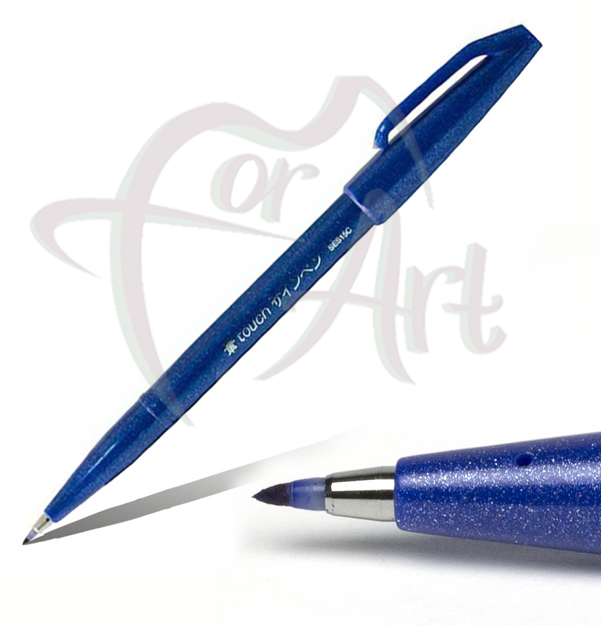 Фломастер-кисть для скетчей на водной основе Pentel Brush Sign Pen- синий