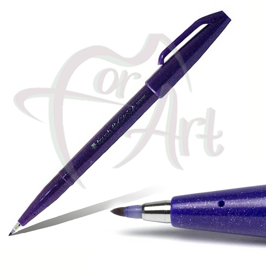 Фломастер-кисть для скетчей на водной основе Pentel Brush Sign Pen- фиолетовый