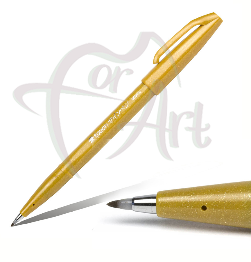 Фломастер-кисть для скетчей на водной основе Pentel Brush Sign Pen- охра