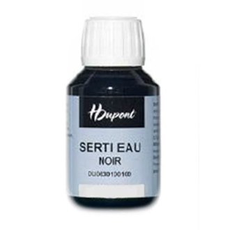 Контурная краска на водной основе для росписи шёлка H.Dupont- чёрная/б.100мл
