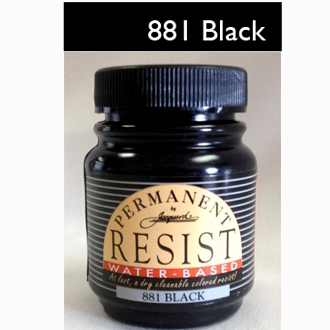 Контурная перламутровая краска на водной основе Jacquard Permanent Metallic Resist- чёрная/б.70мл