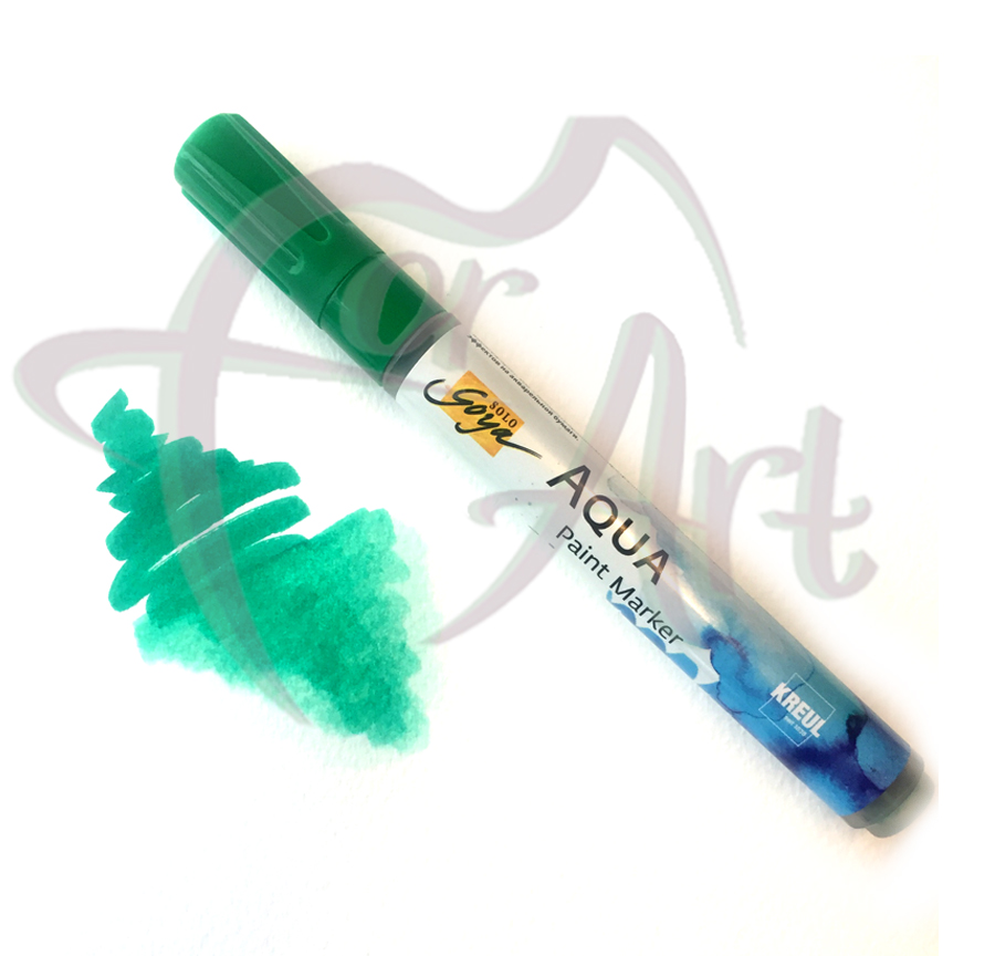 Акварельный маркер Solo Goya Aqua Paint Marker- зелёный перманентный