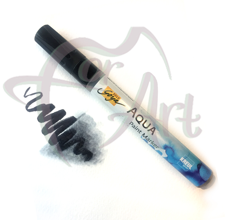 Акварельный маркер Solo Goya Aqua Paint Marker- чёрный