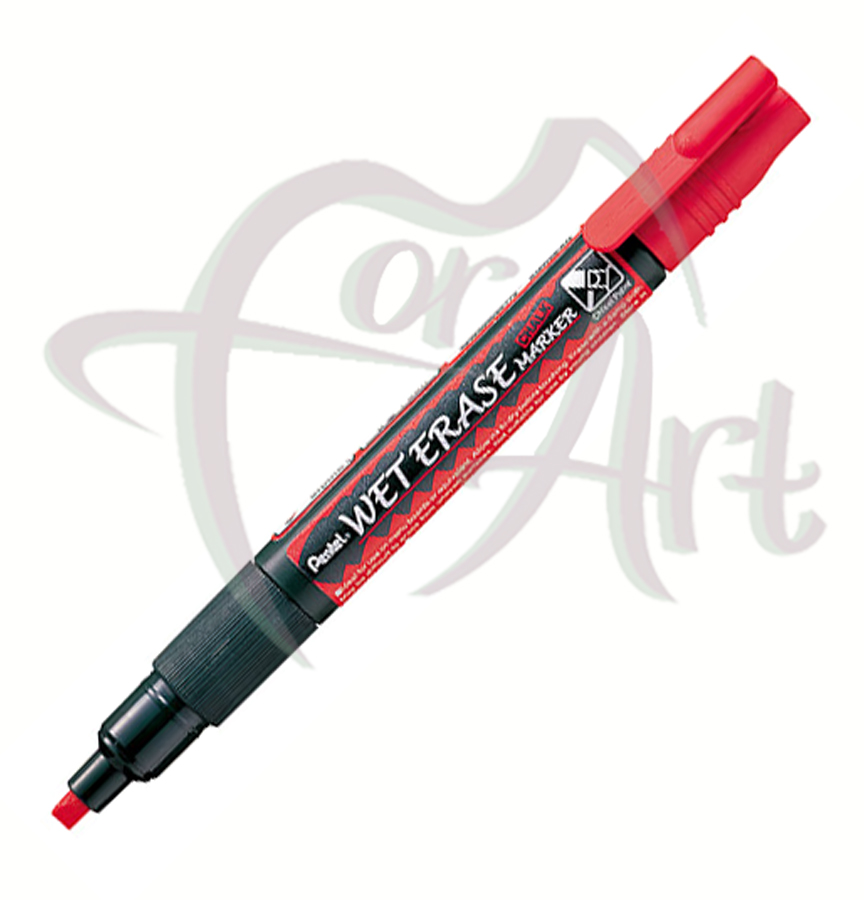 Меловой маркер Wet Erase Chalk двусторонний/0,6мм/0,4мм- красный