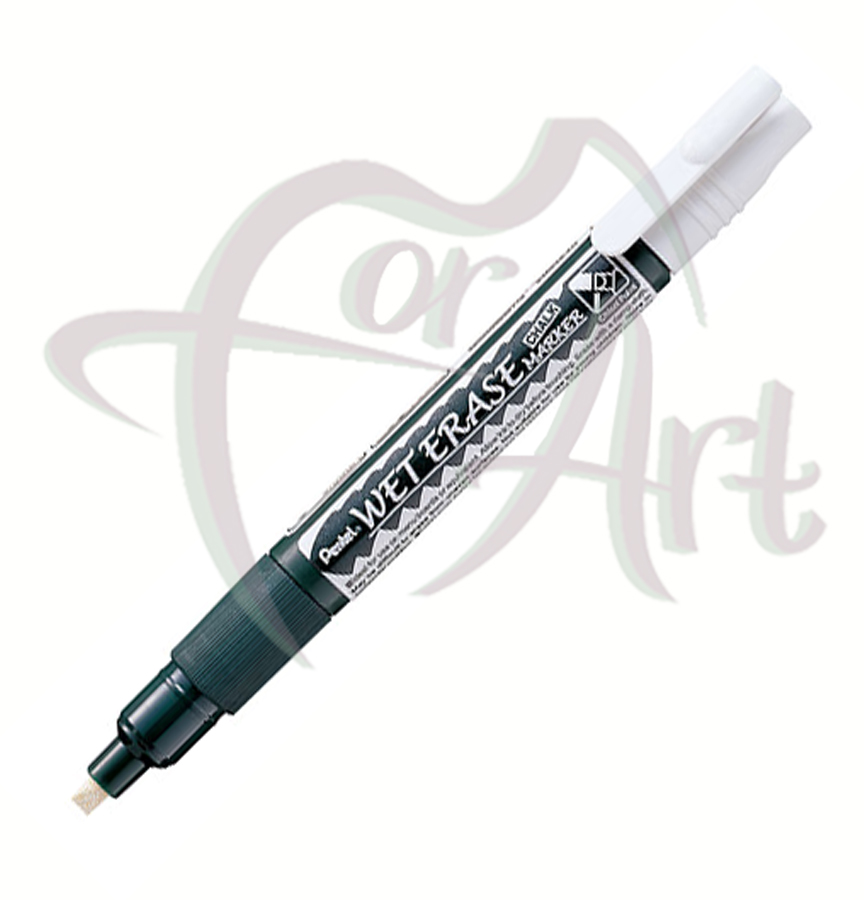 Меловой маркер Wet Erase Chalk двусторонний/0,6мм/0,4мм- белый