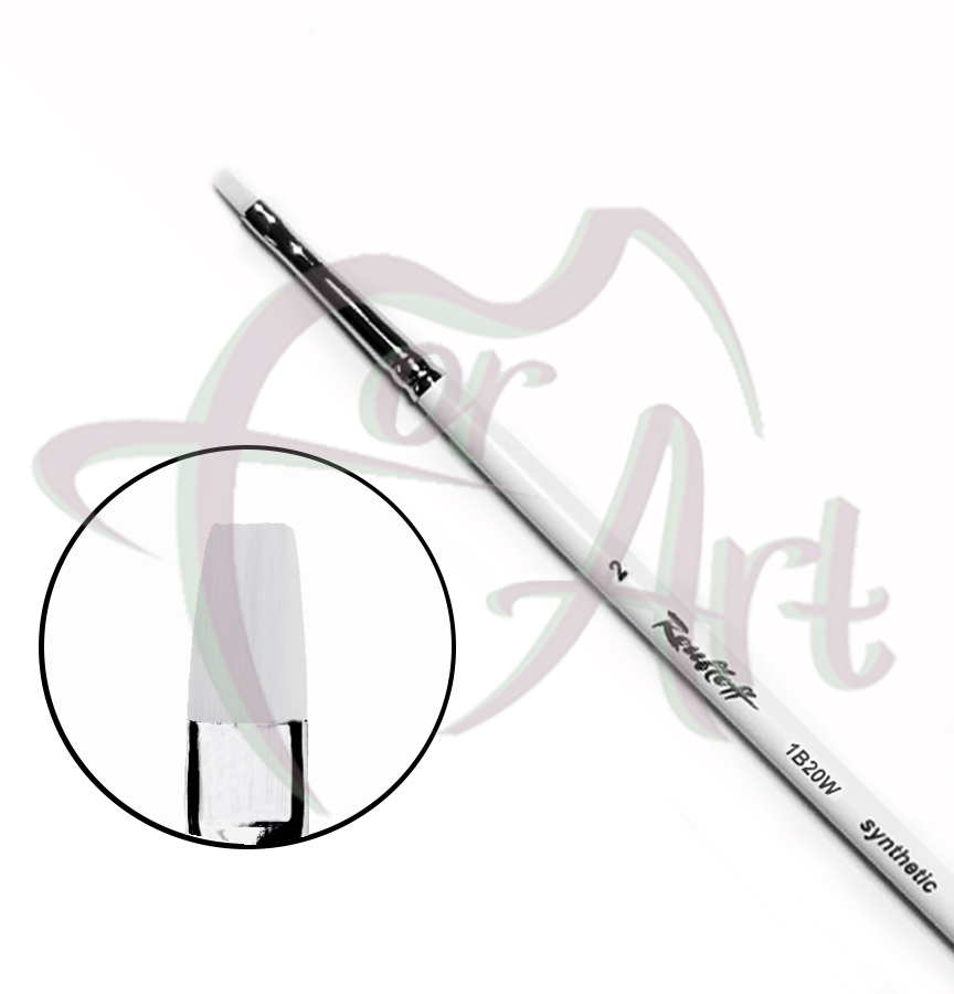 Кисть синтетическая плоская Roubloff 1B20W №2