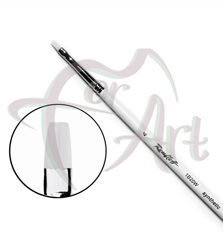 Кисть синтетическая плоская Roubloff 1B20W №4