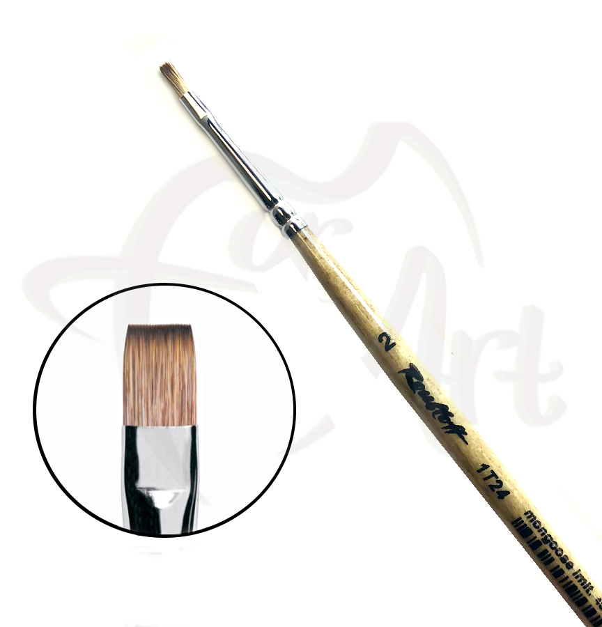 Кисть синтетика мягкая плоская имитация мангуста Roubloff ser.1T24 №2