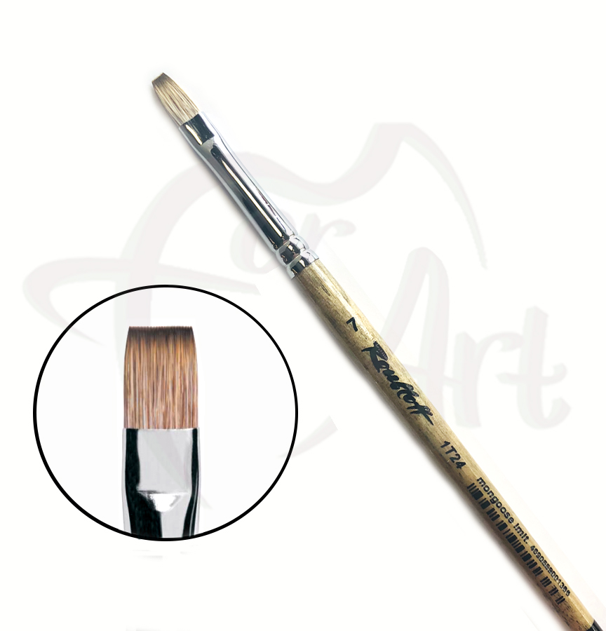 Кисть синтетика мягкая плоская имитация мангуста Roubloff ser.1T24 №7