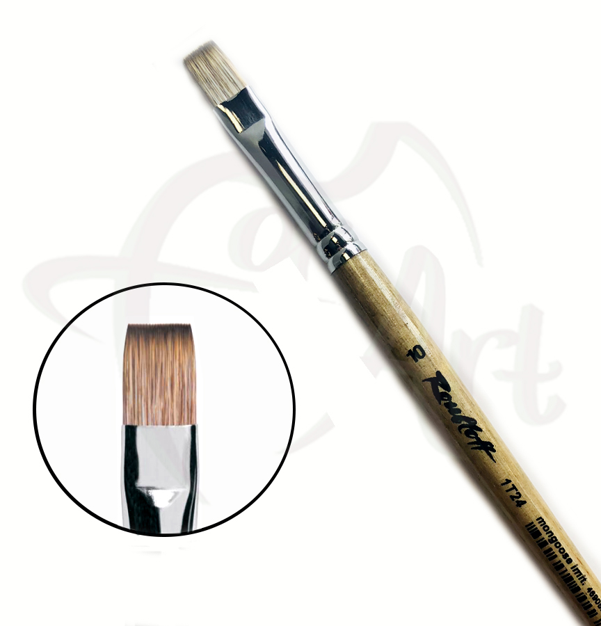 Кисть синтетика мягкая плоская имитация мангуста Roubloff ser.1T24 №10
