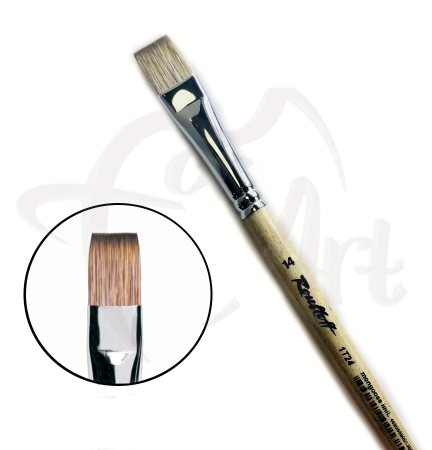 Кисть синтетика мягкая плоская имитация мангуста Roubloff ser.1T24 №14