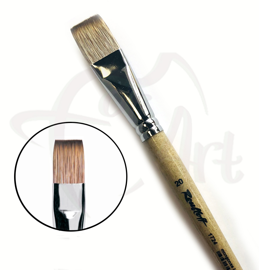 Кисть синтетика мягкая плоская имитация мангуста Roubloff ser.1T24 №20