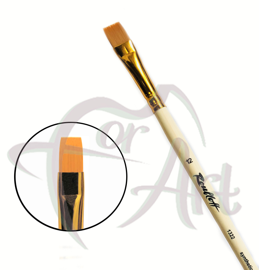 Кисть синтетика с укороченным ворсом Roubloff ser.1322 №12