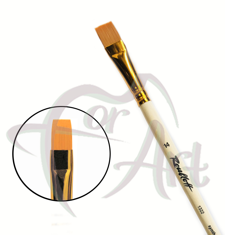 Кисть синтетика с укороченным ворсом Roubloff ser.1322 №14