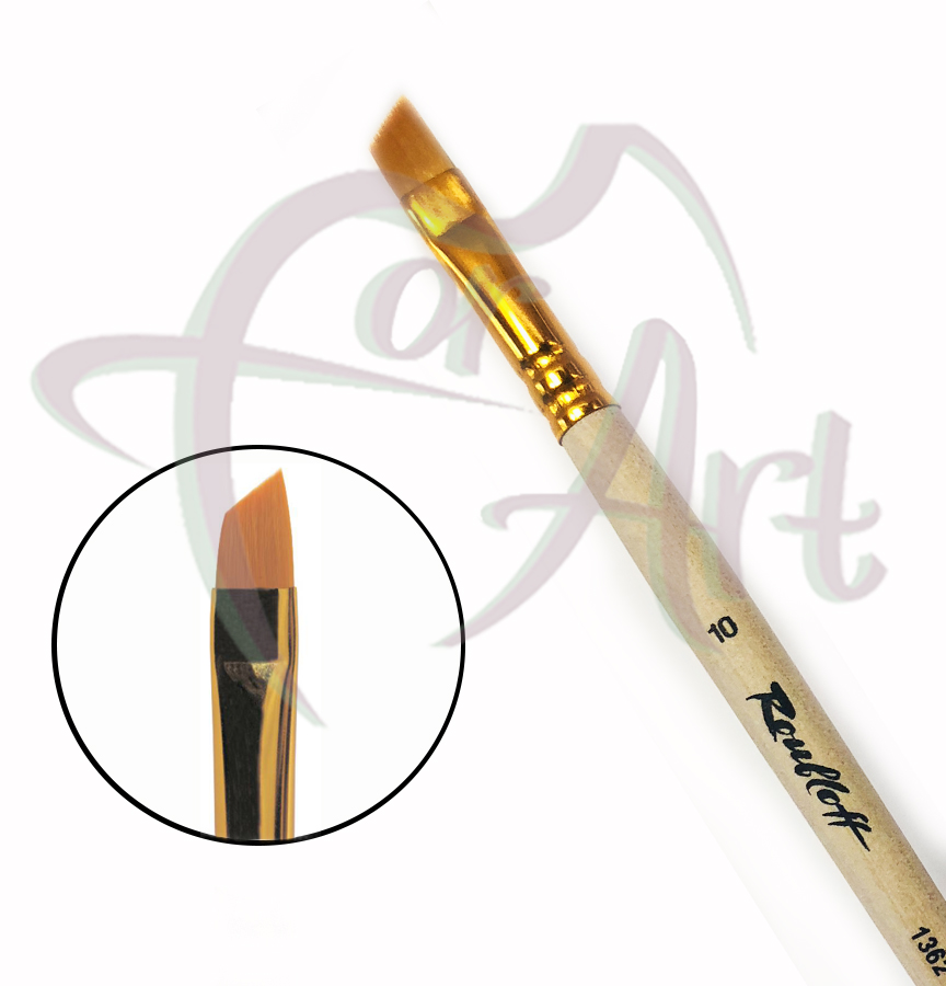 Кисть из волоса синтетики со скосом Roubloff ser.1362 №10