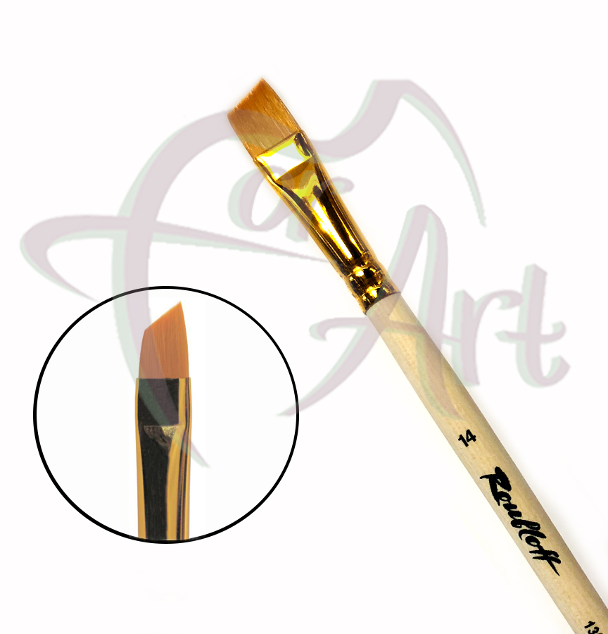 Кисть из волоса синтетики со скосом Roubloff ser.1362 №14