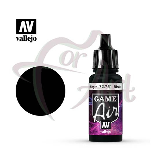 Краска для моделизма Game Air Vallejo на акриловой основе- черный/б.17мл
