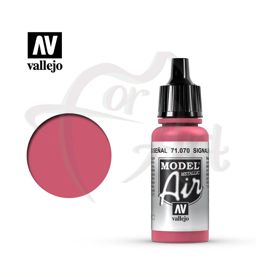 Краска для моделизма Vallejo Model Air на акриловой основе-  turn signal red metal/б.17мл