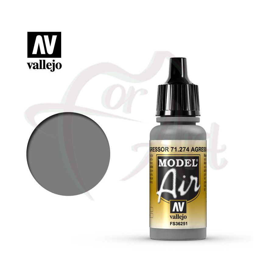 Краска для моделизма Vallejo Model Air на акриловой основе- agressor gray/б.17 мл