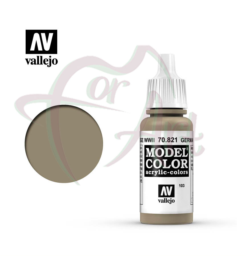 Краска для моделизма Vallejo Model Color на акриловой основе- немецкий защитный бежевый/б.17 мл