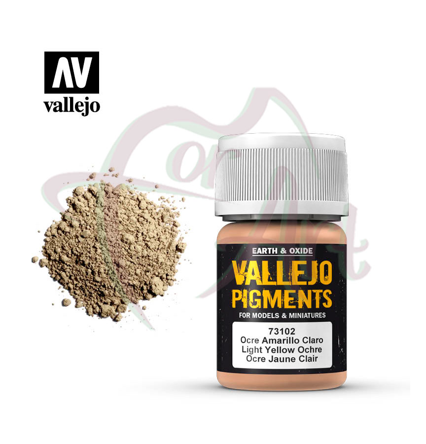 Пигмент художественный Vallejo - охра желтая светлая/б.30 мл