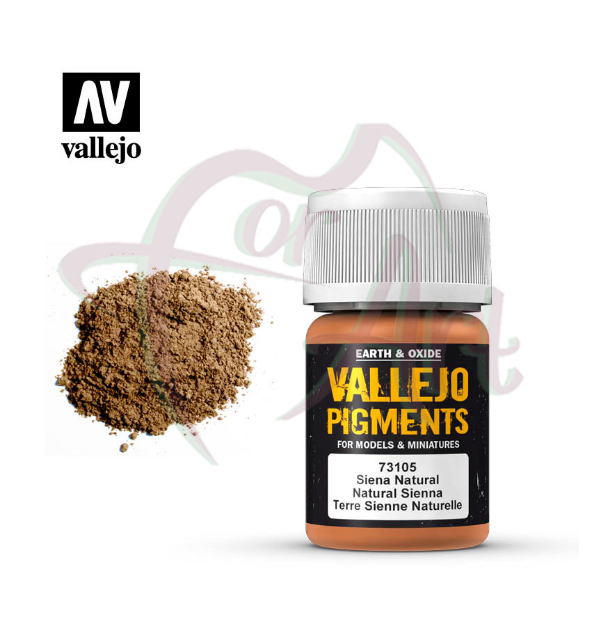 Пигмент художественный Vallejo - сиена натуральная/б.30 мл