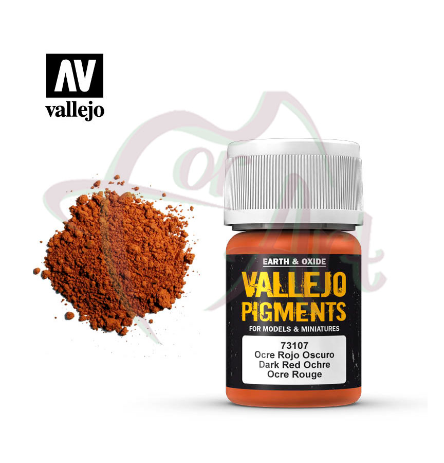 Пигмент художественный Vallejo - охра красная темная/б.30 мл