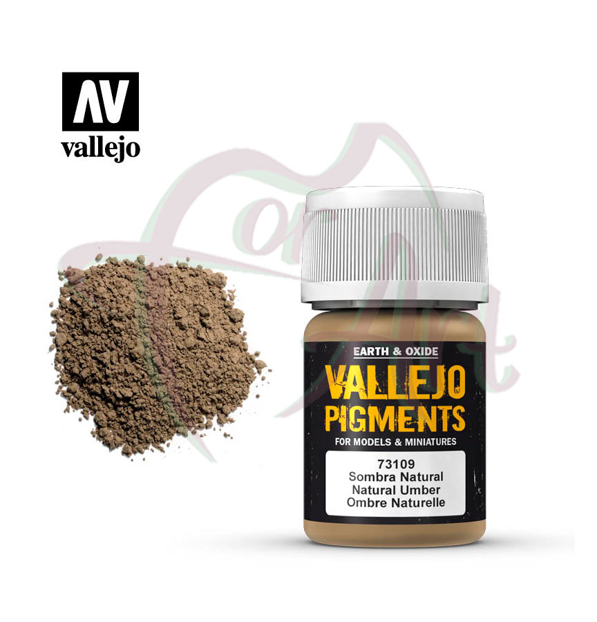 Пигмент художественный Vallejo - умбра натуральная/б.30 мл
