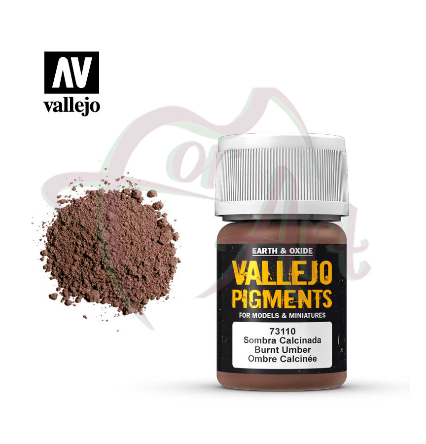 Пигмент художественный Vallejo - умбра жженая/б.30 мл