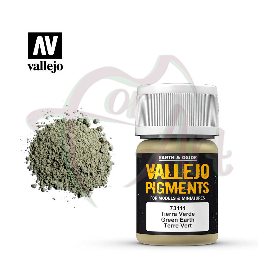 Пигмент художественный Vallejo - земля зеленая/б.30 мл