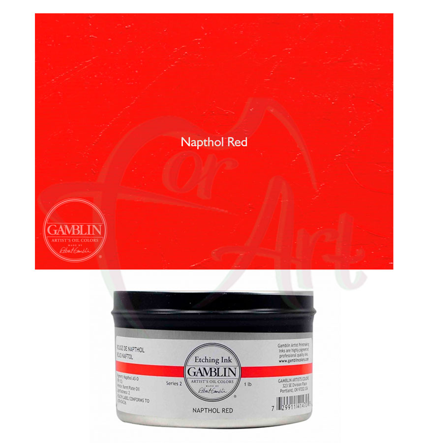 Краска для глубокой печати Gamblin Etching Inks -красный нафтол/б.473мл
