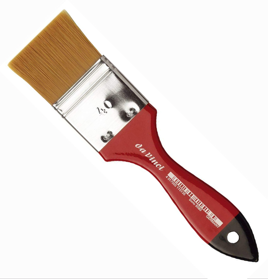 Кисть флейц синтетика экстра мягкая золотистая Da Vinci ser.5080 COSMOTOP №40