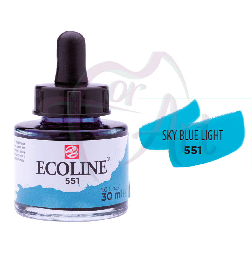 Жидкая акварель ECOLINE №551 Небесно-голубой светлый/30мл