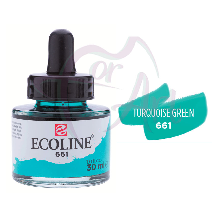 Жидкая акварель ECOLINE №661 Сине-зеленый/30мл