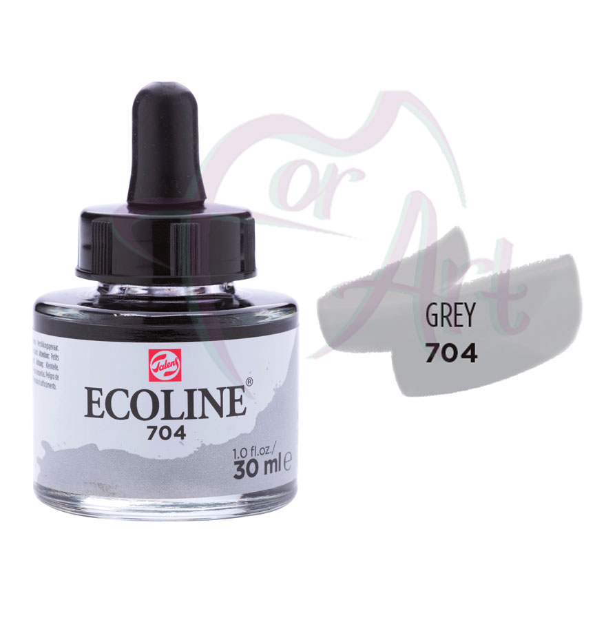 Жидкая акварель ECOLINE №704 Серый/30мл