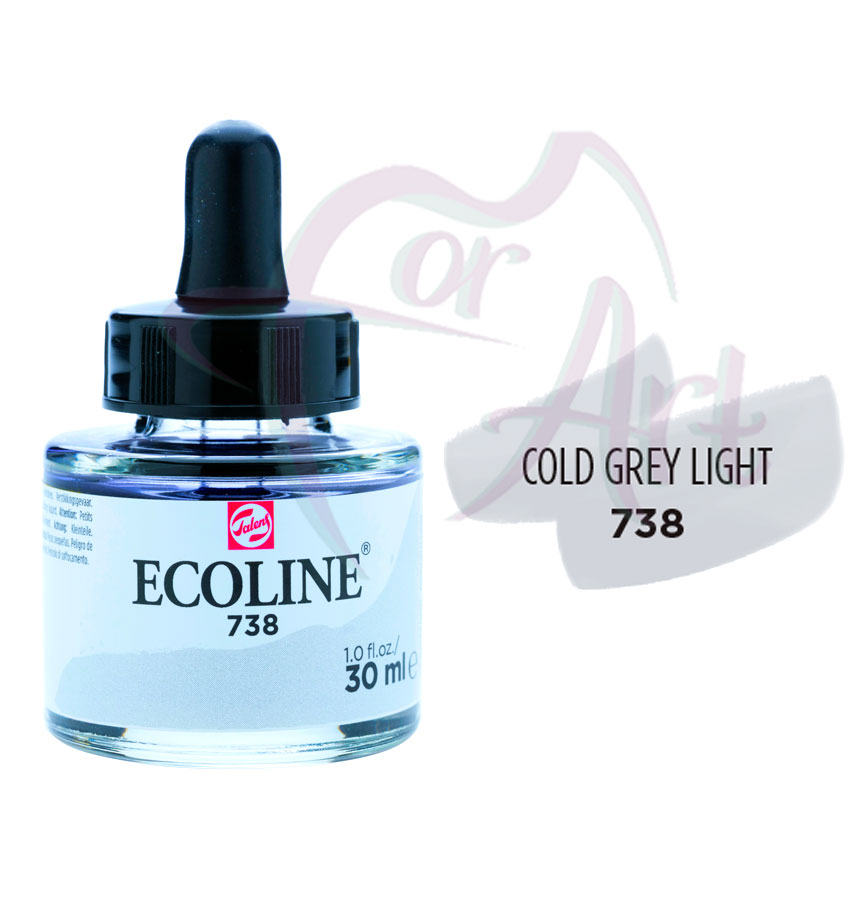 Жидкая акварель ECOLINE №738 Холодный серый/30мл