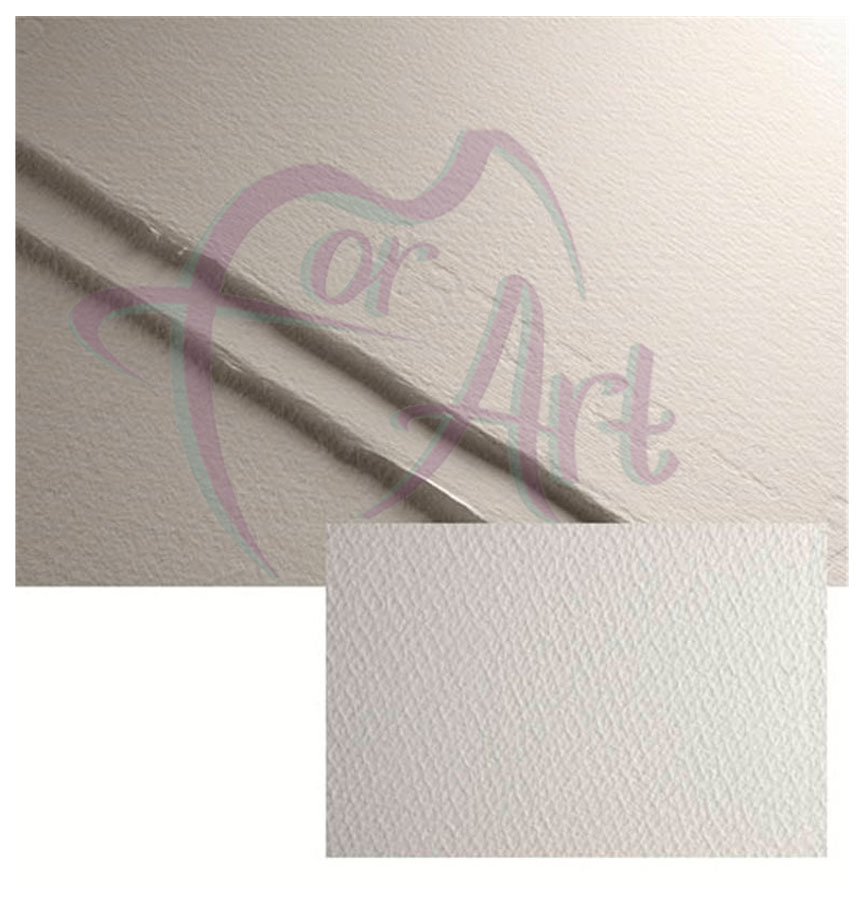 Бумага для акварели Fabriano Artistico Grana Fina Traditional White молочный оттенок 100% хлопок 56х76см 640гр холодное прессование, среднее зерно