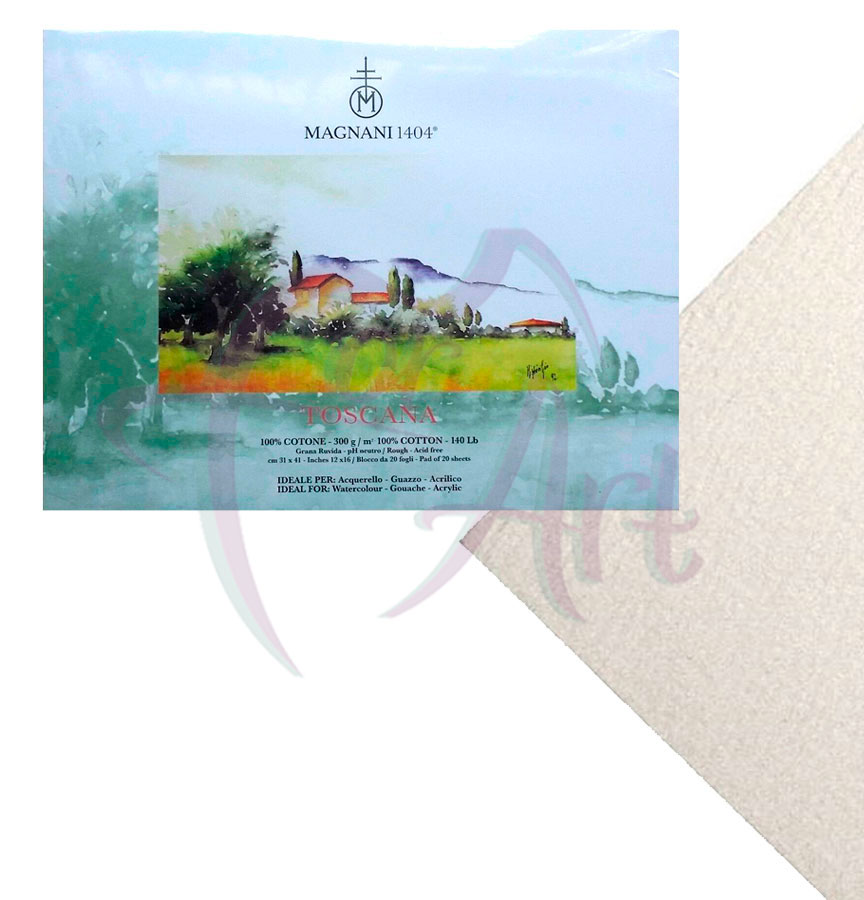 Бумага для акварели TOSCANA Magnani 31х41см/100% хлопок/rough/300гр./20л.