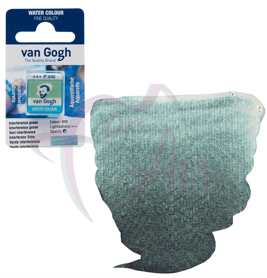 Краска акварельная Van Gogh №848 зеленый интерферентный