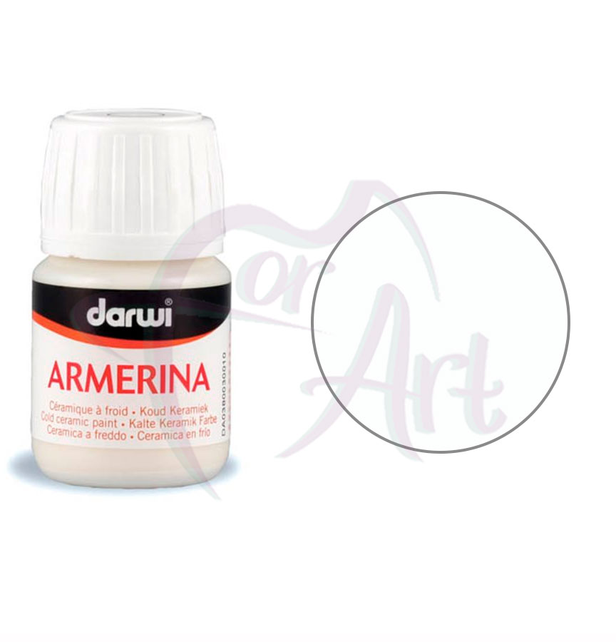 Краска по холодной керамике Armerina Darwi- белила/б.30мл