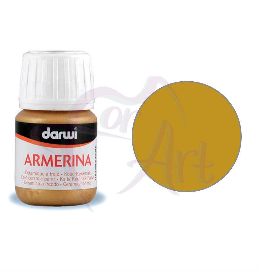 Краска по холодной керамике Armerina Darwi- золото/б.30мл