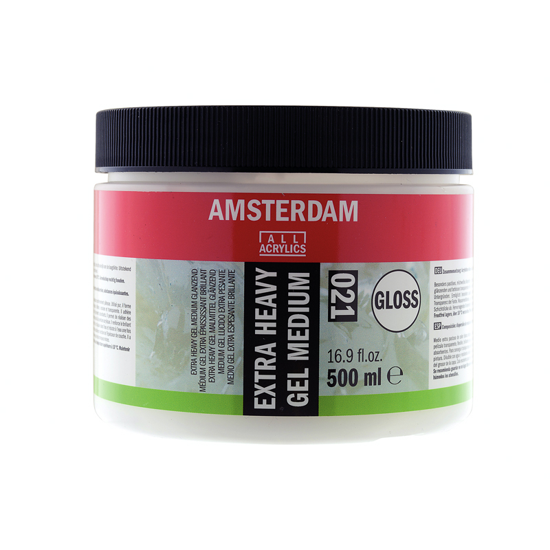 Медиум гель для акрила Amsterdam Extra Heavy Gel Medium Gloss (021)- экстра прочный глянцевый/б.500мл