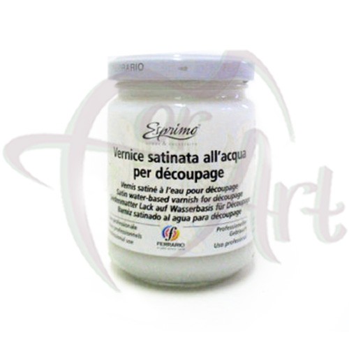 Лак на водной основе Ferrario Esprimo Vernice Satinata allAqua per decoupage- сатиновый
