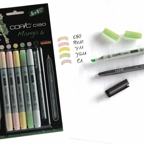 Набор маркеров Copic Ciao Manga 6 (5+1 шт)