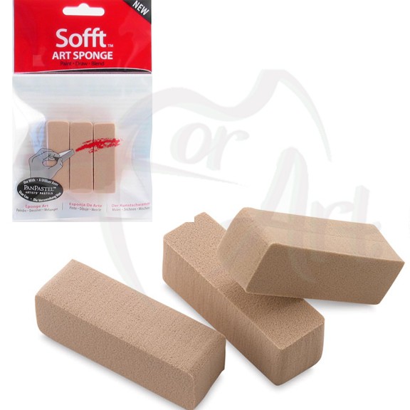 Набор плоских спонжей PanPastel Art Sponge 3 шт. в полиэтиленовой упаковке
