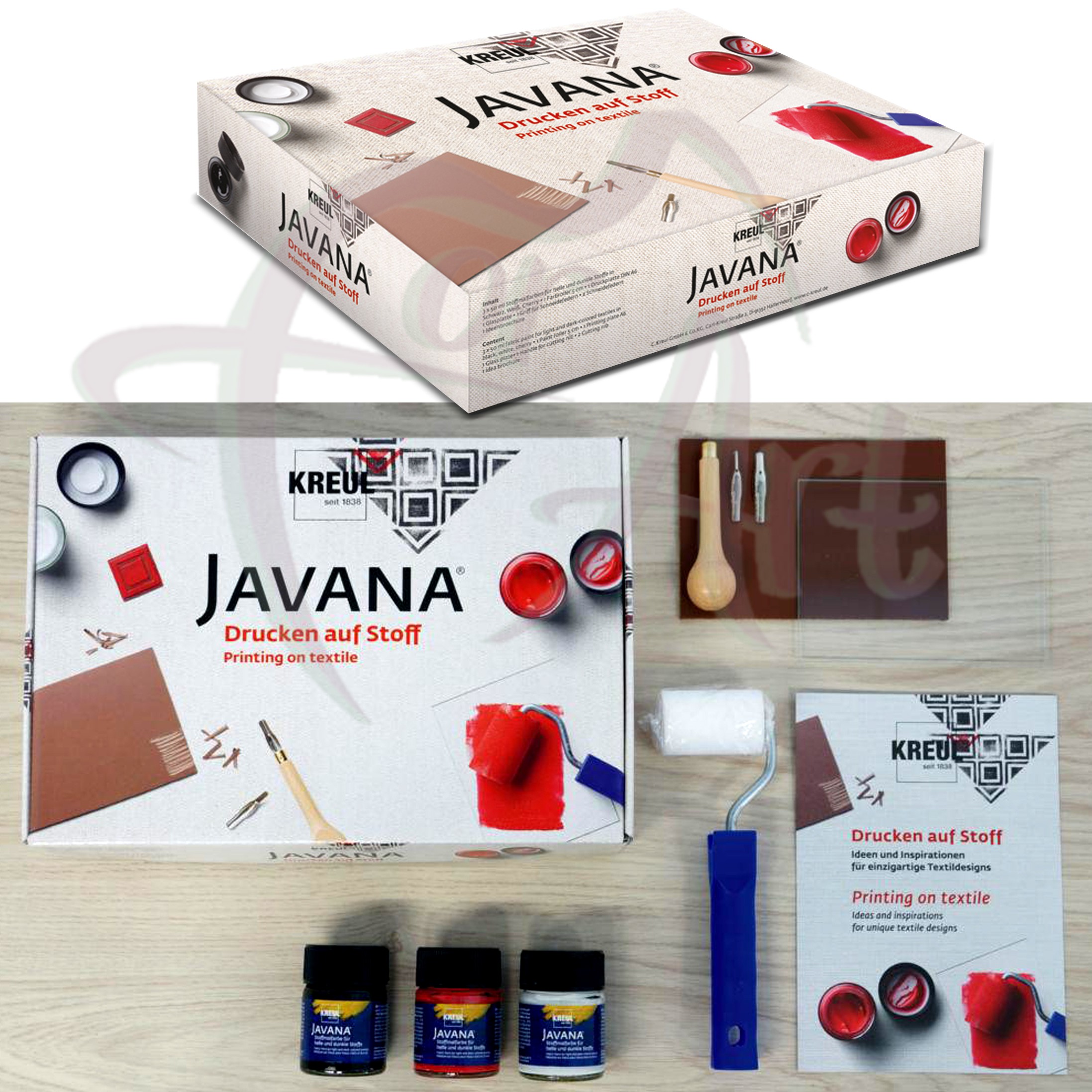 Подарочный набор для росписи текстильных изделий C.Kreul Javana Печатаем на ткани